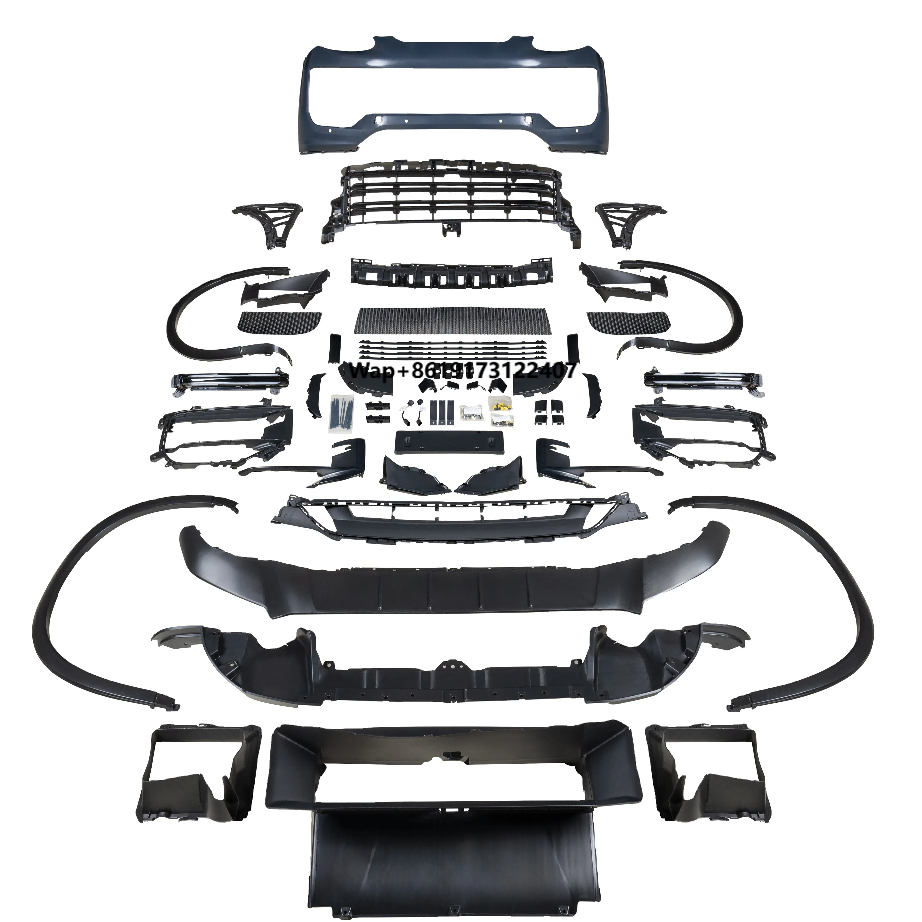 

For 958.1 2011-2014 Turbo Front Bar Assembly + Wheel Brow PP Material for Old and New 9Y0.2 Car Bumpers