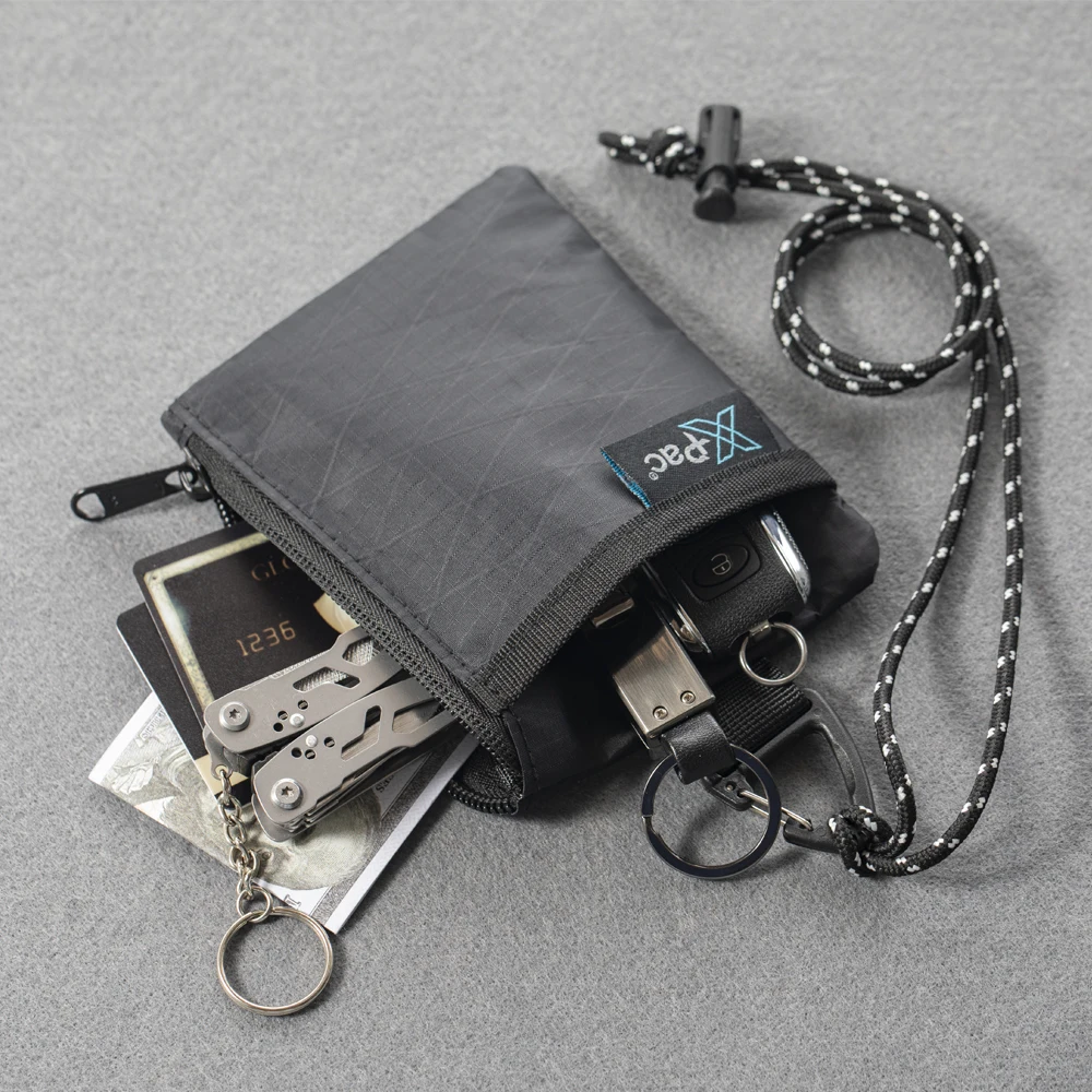 Wallet Unisex Travel Mini EDC Neck Pouch Nylon Fabric Lightweight Key Card Earphone Cash Holder