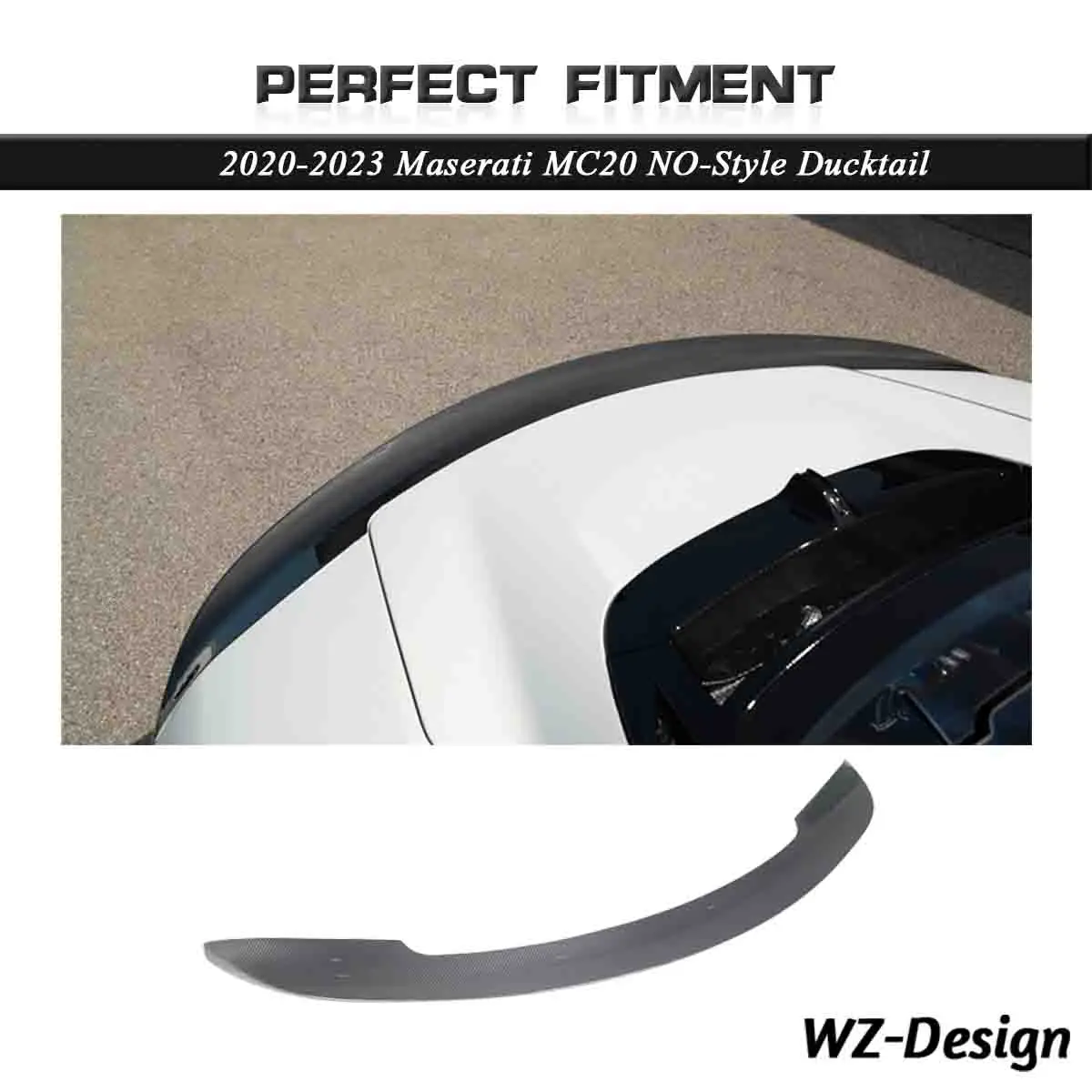 

Car-Styling Dry Carbon DCF Ducktail Fit For 2020-2023 Maserati MC20 NO-Style Ducktail