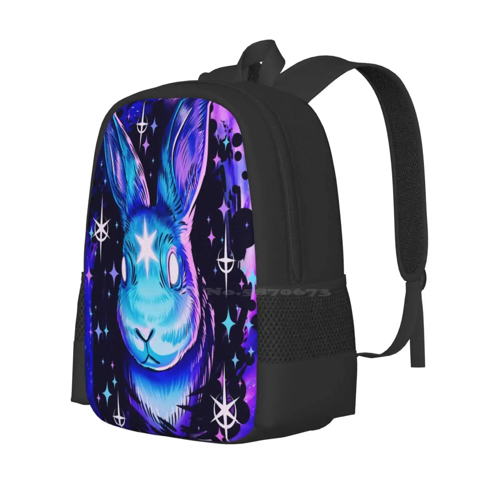 Black Hole Rabbit Bag Backpack For Men Women Girls Teenage Rekikomsos Digital Drawing Vector Illustrator Photoshop Painttoolsai