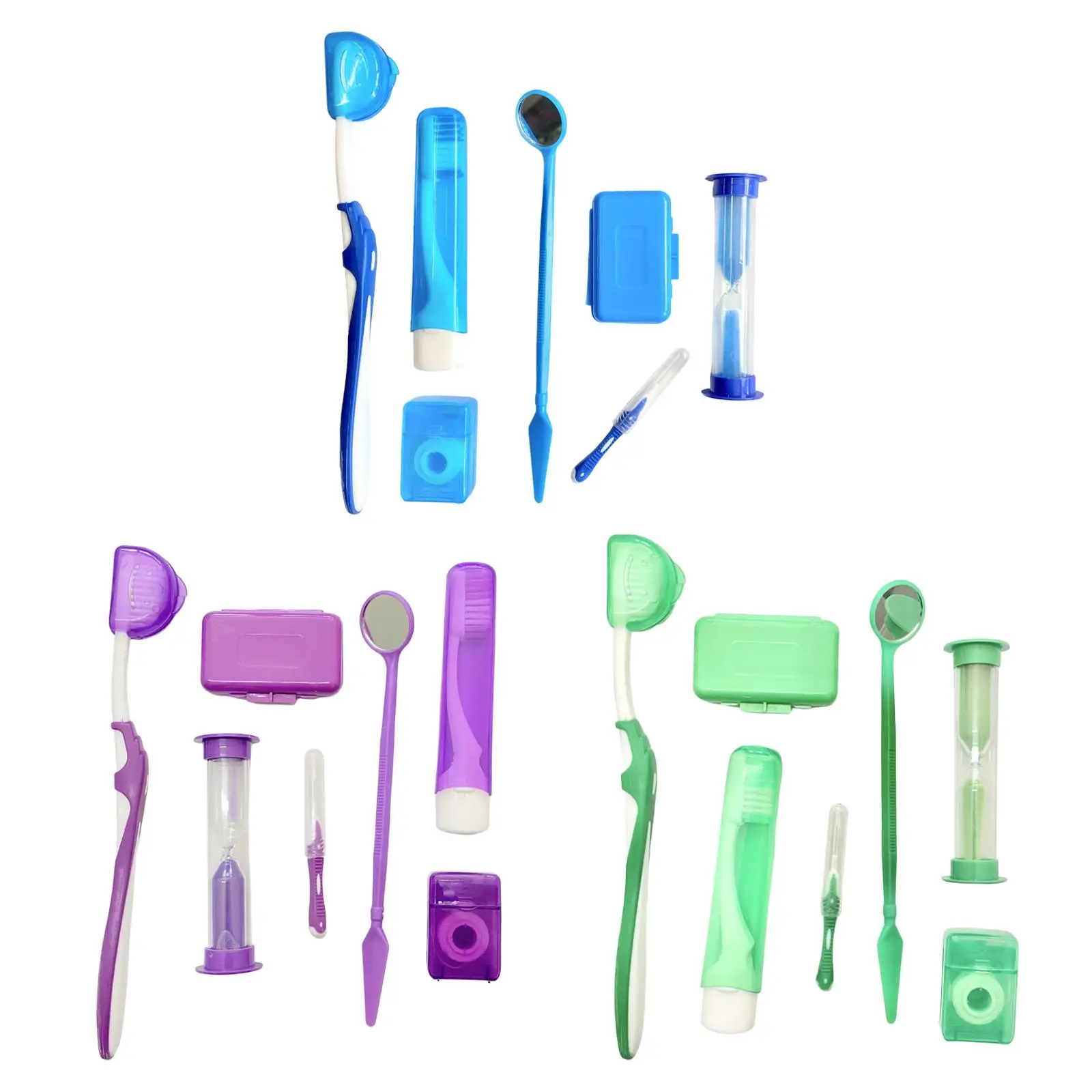 Kits de ortodoncia para el cuidado bucal, cepillo de cera protector, hilo dental, 8 piezas