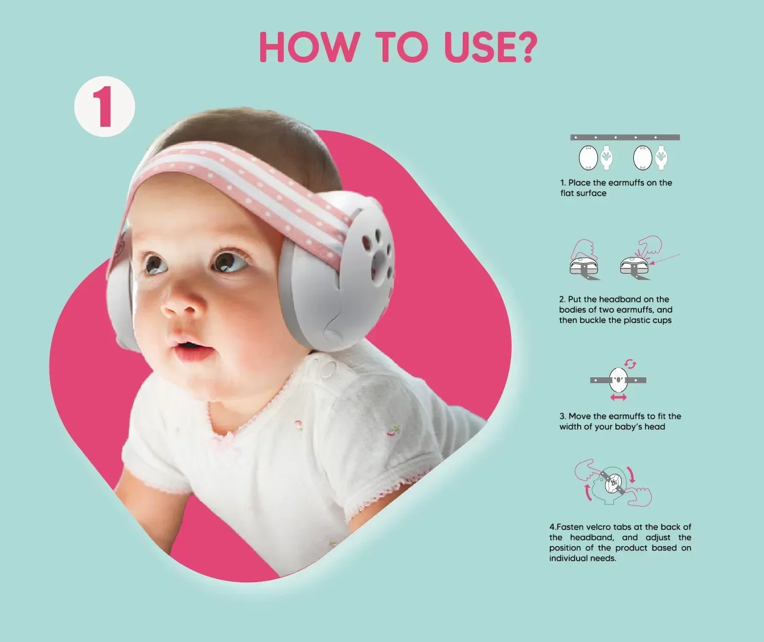 Protección auditiva para bebés, auriculares con cancelación de ruido, diseño Convertible 2 en 1, orejeras con reducción de ruido para bebés, mejoran el sueño