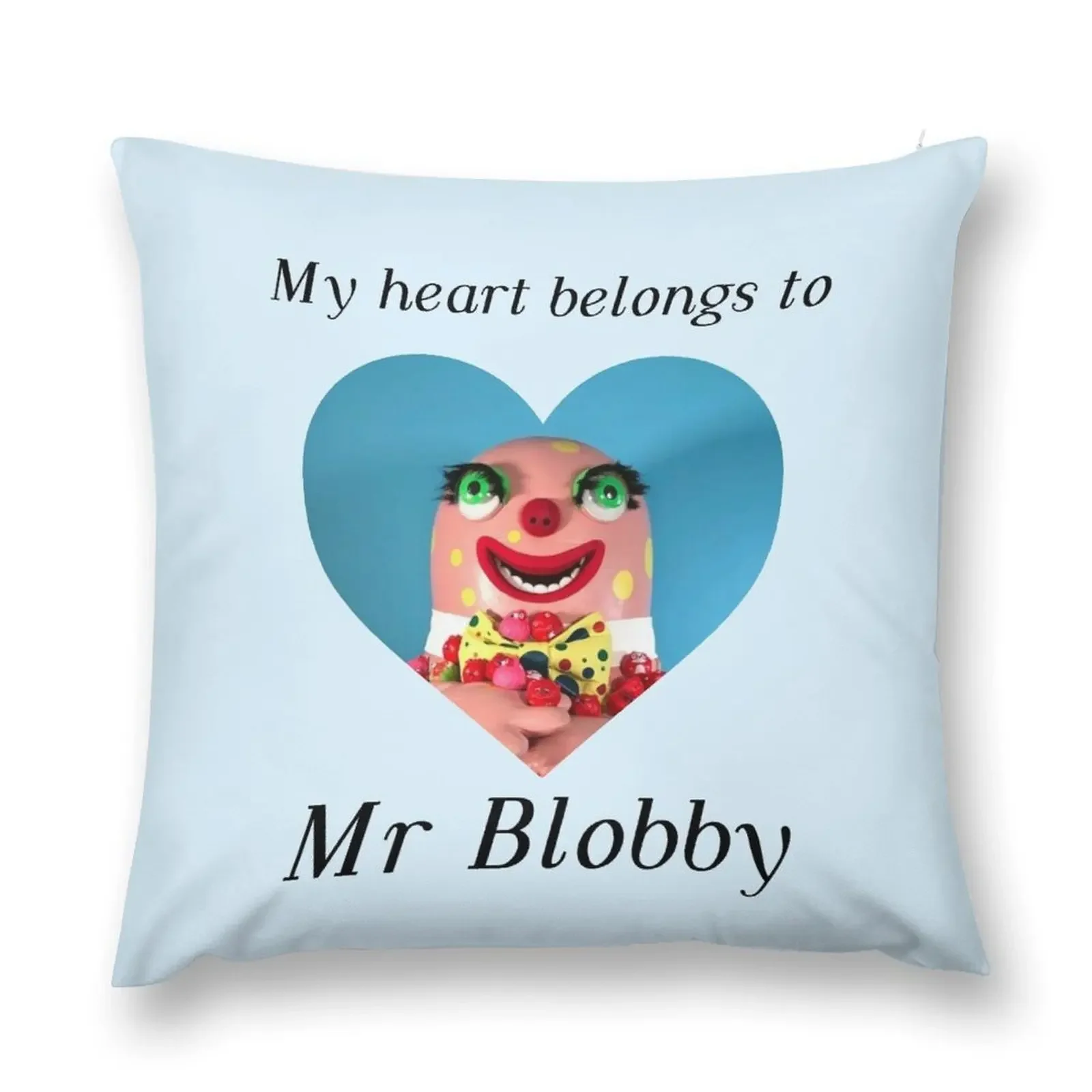 My heart belongs to Mr Blobby Throw Pillow Christmas Pillow Pillowcase Decorative Cover For Living Room pillow