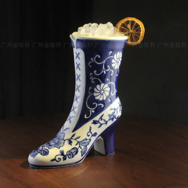 Jin Mingxuan Personalized Ceramic TIKI Cup Tiki Cup Boots Styling Chinese Style Creative Cocktail Cup