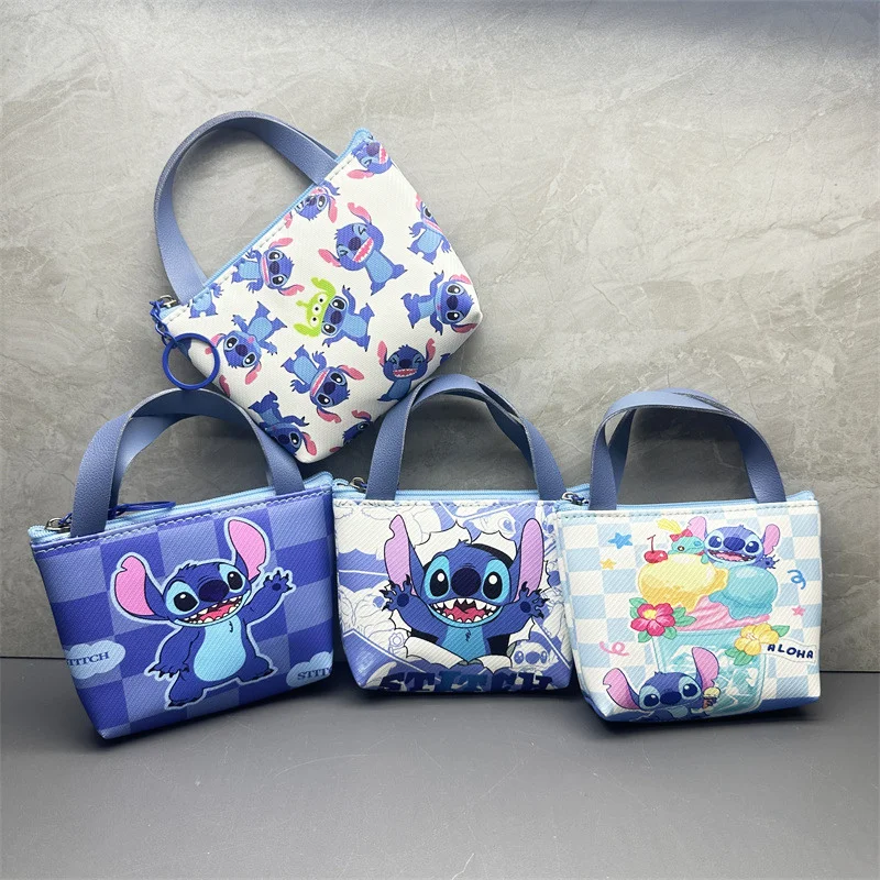 12 pcs/lot Kawaii Disney Stitch Pencil Case Cute Pencil Box Coin Purse Stationery Pen Bag School Supplies