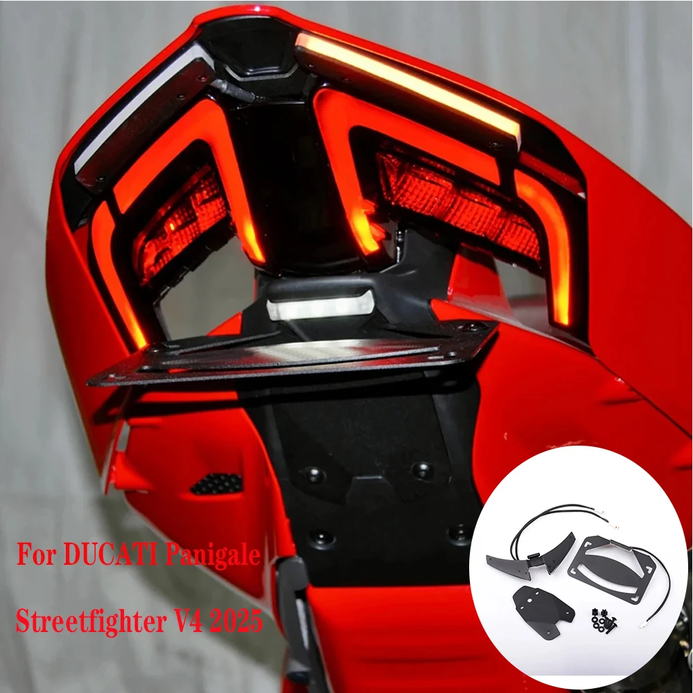

For DUCATI Panigale/Streetfighter V4 2025 Tail Tidy Fender Eliminator Motorcycle License Plate Holder