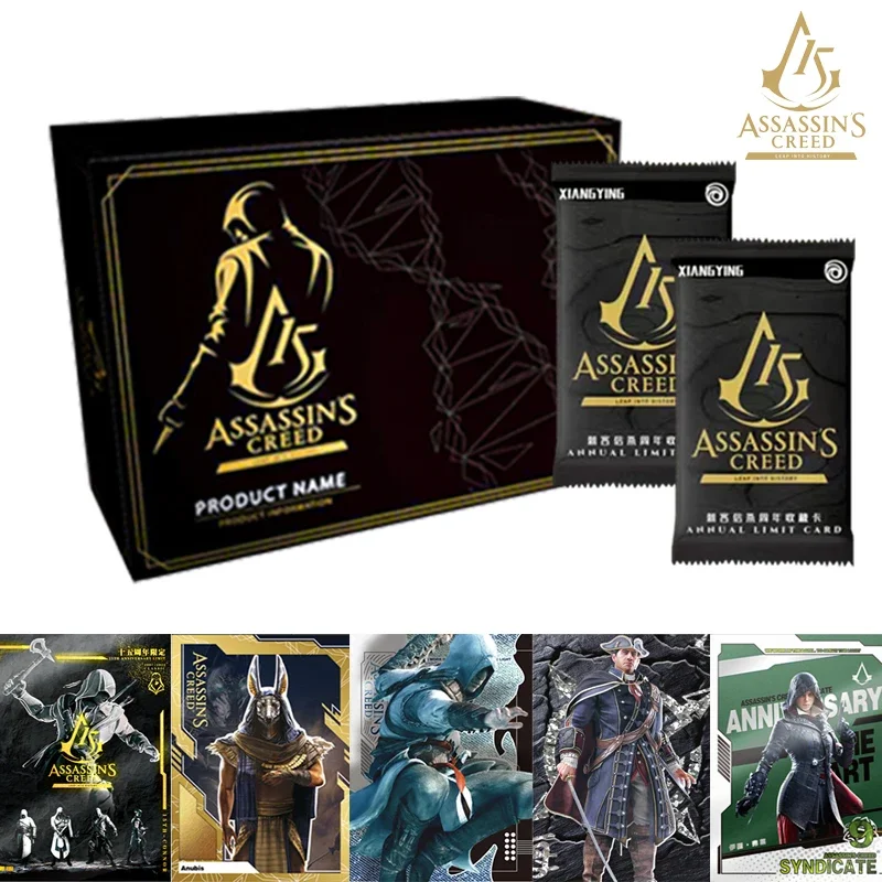 

Genuine Adventure Game Assassin's Creed 15th Anniversary Collection Commemorative Card Rare Hidden Black Gold Cards Boy Toy Gift