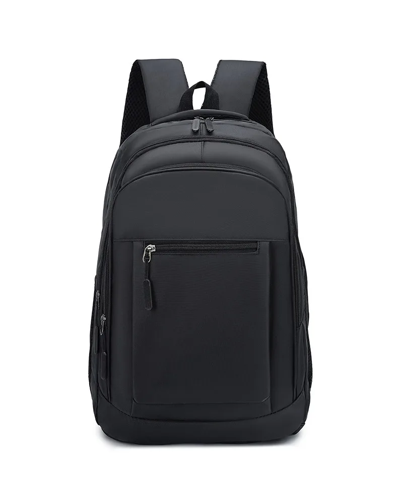 

Large capacity solid color simple backpack multi-compartment leisure travel backpack lightweight college student schoolbag