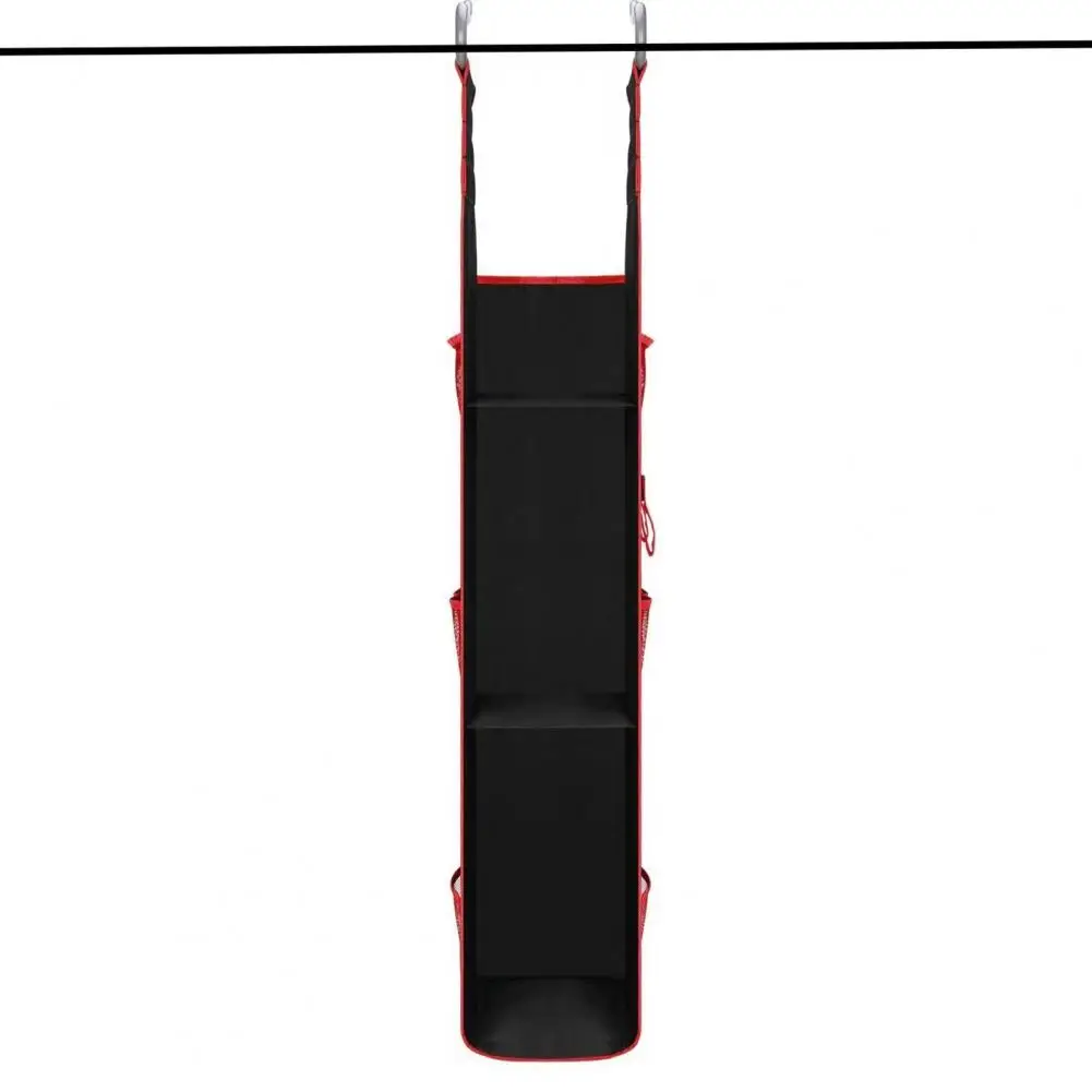 Storage Bag Organizer Quick Access Locker Organizer 3-tier Locker Shelf Organizer with Hanging Storage Bags Side for School