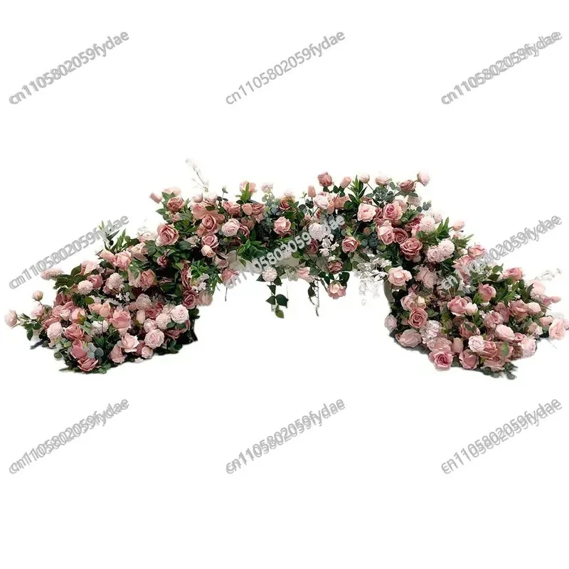 Fake Wedding Flowers, Long Table Flowers, White and Green Wedding Decoration, Romantic Display Window Decoration, Indoor