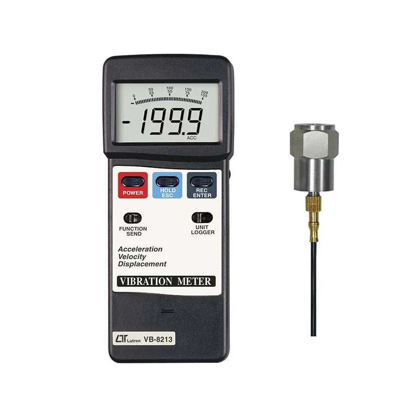 

Марка LUTRON VB-8213 ВИБРАЦИОННЫЙ ИЗМЕРИТЕЛЬ с Acc, Vel, Displacement, Data Logger