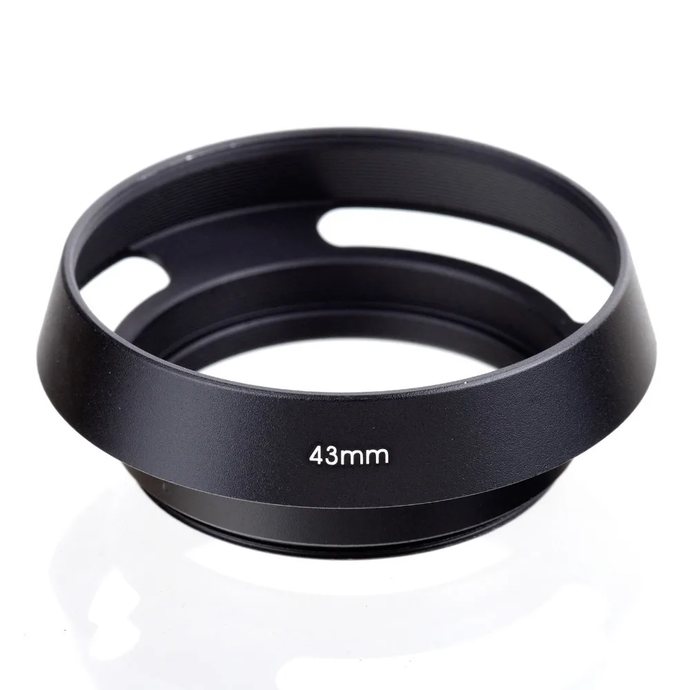 40.5 43 46 49 52 55 58 62 67 72 77mm Black Vented Curved Metal camera lens Hood for Leica M for Pentax for S&ny for Olympus