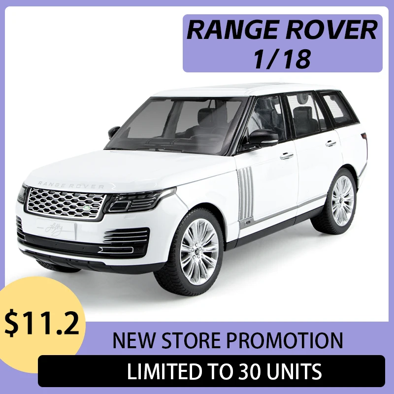 1:18 Range Rover SUV Pull Back Diecast Metal Vehicle Sound Models Car Toy Boy Collection One Piece Hot Wheels Fast and Furious