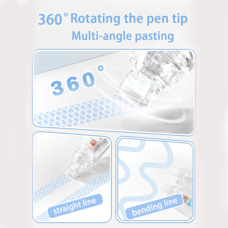 FashionTransparent Dot Dispensing Double-sided Tape Replaceable Refills Handbook Dot Glue Stationery School Office Supplies