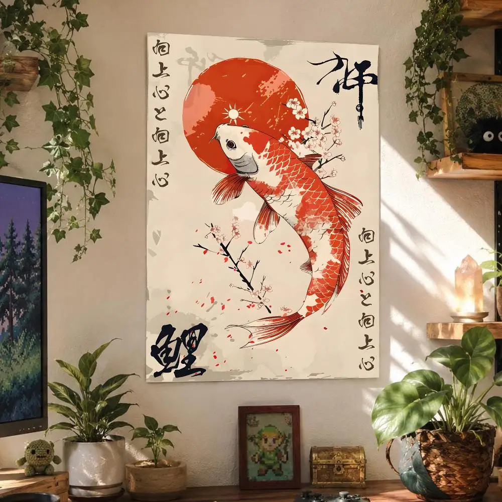Art Modern Japanese Ukiyo-e Poster Wall Art Poster Waterproof PP Print Peel And Stick Removable Self Adhesive Home Decor