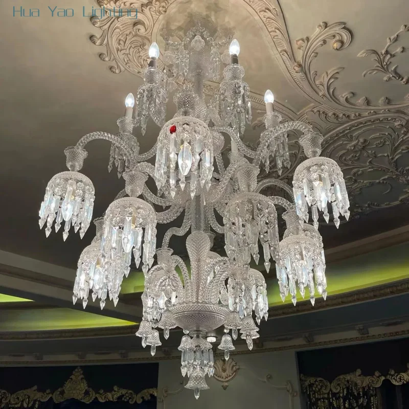 8 head Gold Crystal Chandelier Lighting Hall Hotel Modern Chandelier Interior Home Decor Lustre Luxury Chandelier Lighting