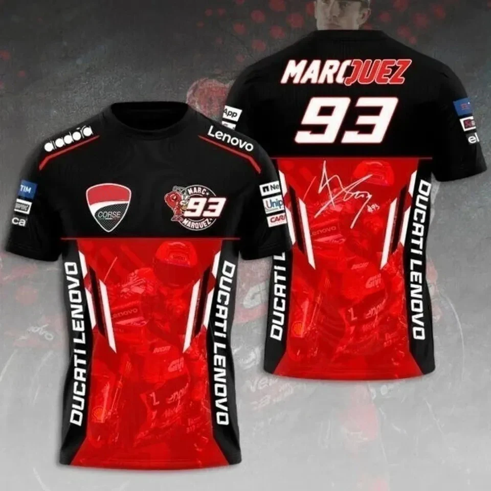 New Summer Arrivals Marc Marquez #93 Moto GP Racing T-shirt Quick Dry Motorcycle Short Sleeve Jersey Unisex Fan Tees