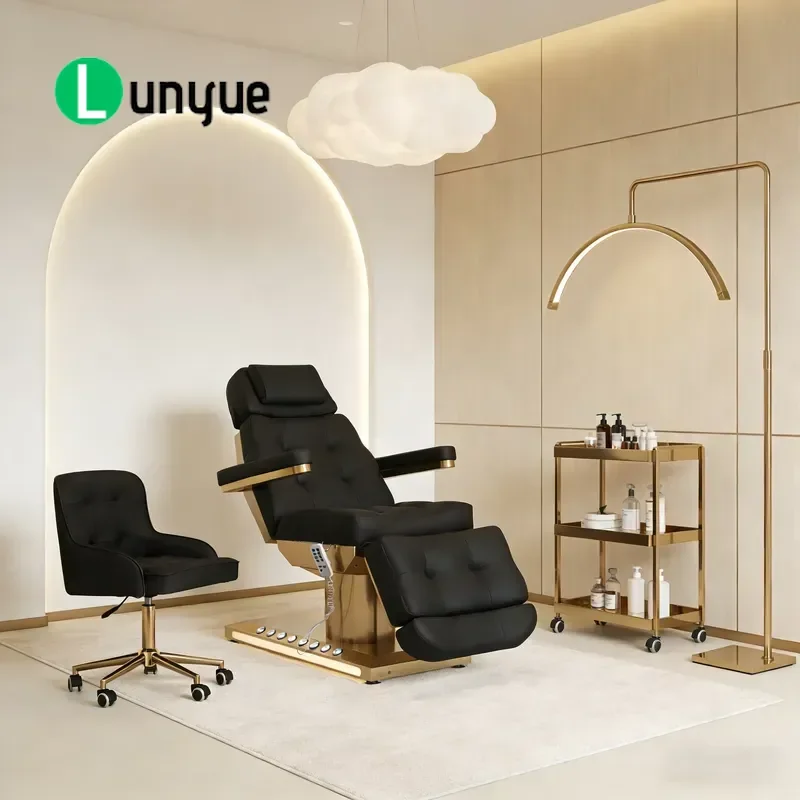 Multifunctional Eyelash Nail Spa Chair for Beauty Salons Ergonomic Chair with High Density Sponge Pads Comfortable