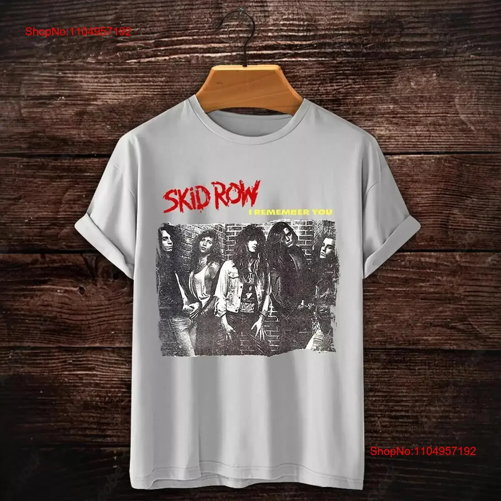 Retro I Remember You T Shirt Skid Row Erik Grönwall Rob Hammersmith Scotti Hill vintage Washed Soft Casual