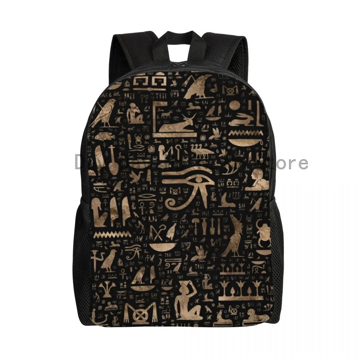 

3D Print Ancient Egyptian Hieroglyphs Backpacks Egypt Culture College School Travel Bags Men Women Bookbag Fits 15 Inch Laptop