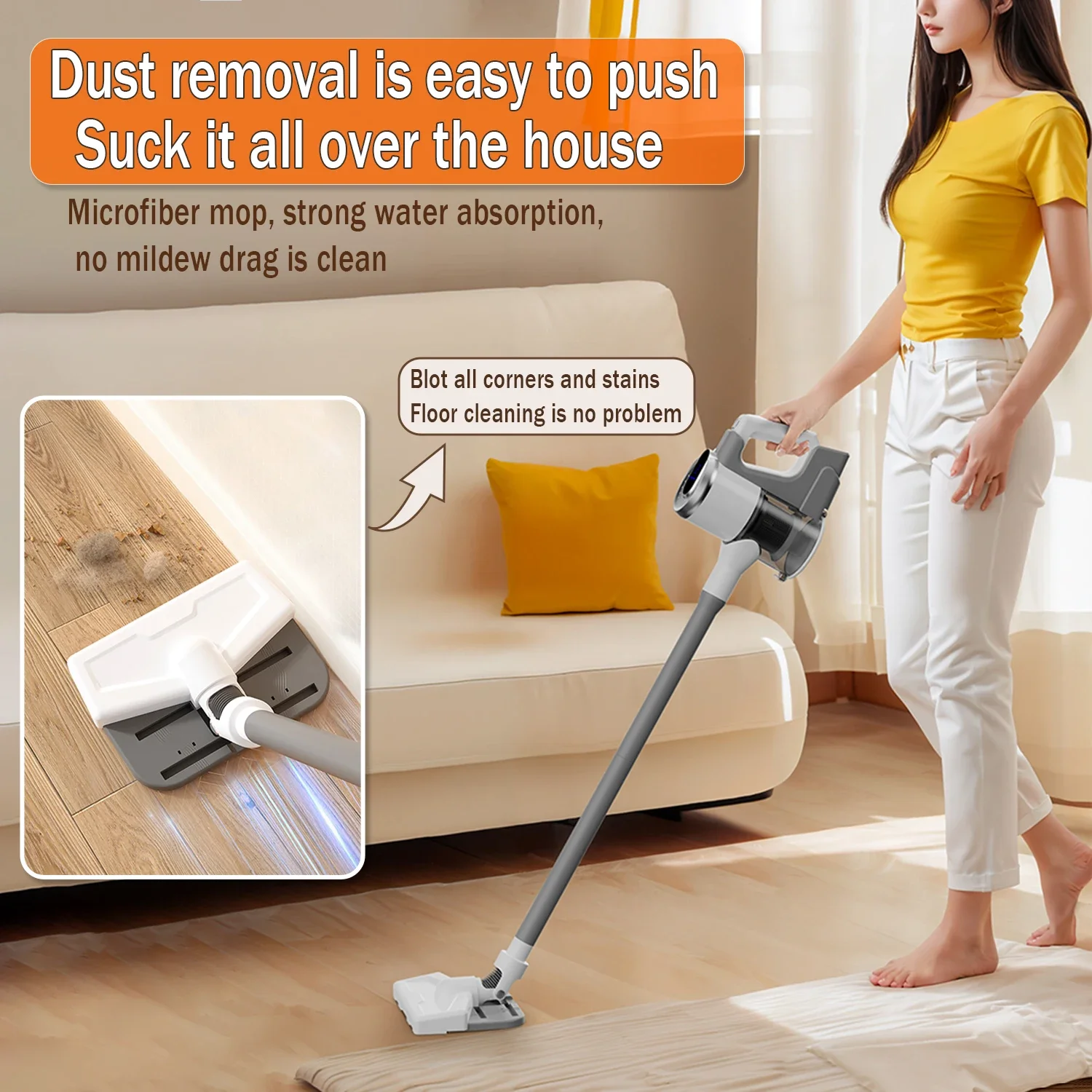 ماكينة الكل في واحد لاسلكية جديدة للمنزل والمركبات، قابلة لإعادة الشحن عبر USB، محمولة باليد!