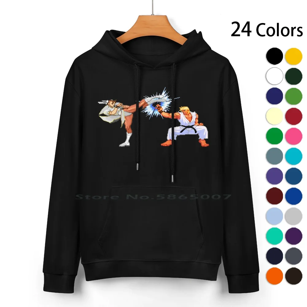 Moment 37 Pure Cotton Hoodie Sweater 24 Colors Third Strike Evo Moment 37 Iii Daigo Parry Jwong 100% Cotton Hooded Sweatshirt