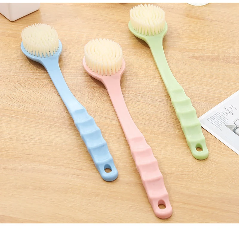 Long Handled Bath Shower Brush Double-sided SPA Scrubber Skin Cleaning Brushes for Body Bathroom Accessories Clean Tool