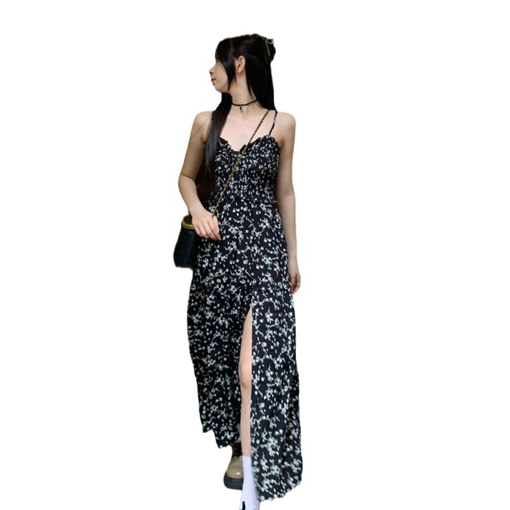 

Elegant Dress Dress Dress Female Floral Holiday Hotsweet Long Off Shoulder Polyester Sleeveless Slight Stretch