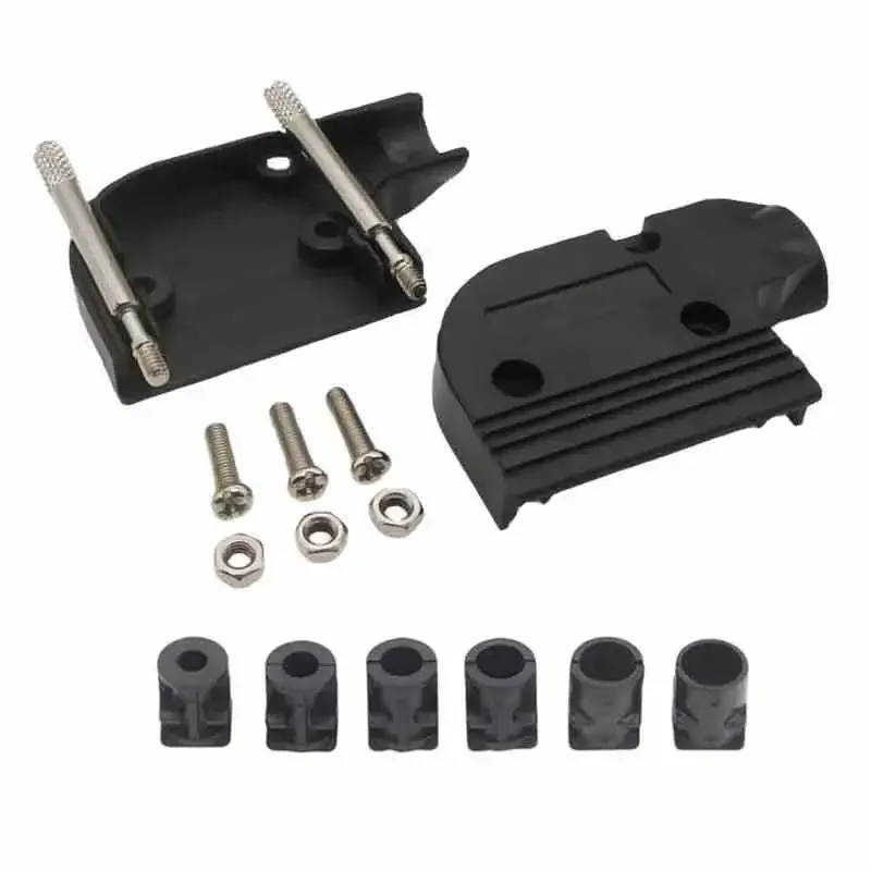 90 Degree DB9/15/25/37 Plastic Shell D-USB HDB15/26/44 ABS Cover L-shaped Bent Wire Shells Equipped with 6 types of Tail Covers