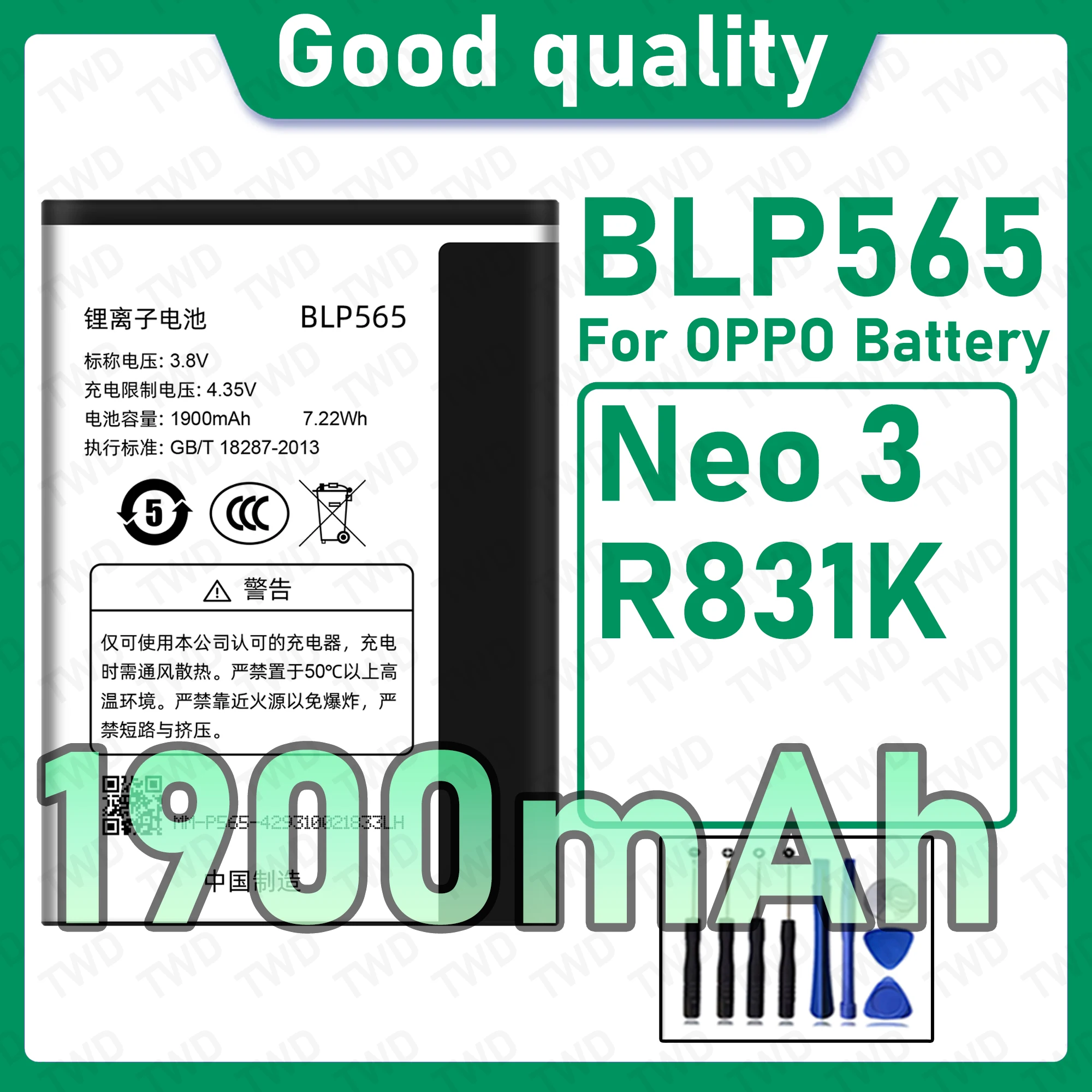 New High Quality Safe Durable BLP565 Battery For OPPO Neo 3 R831K Replacement Long Lasting+Free Tools