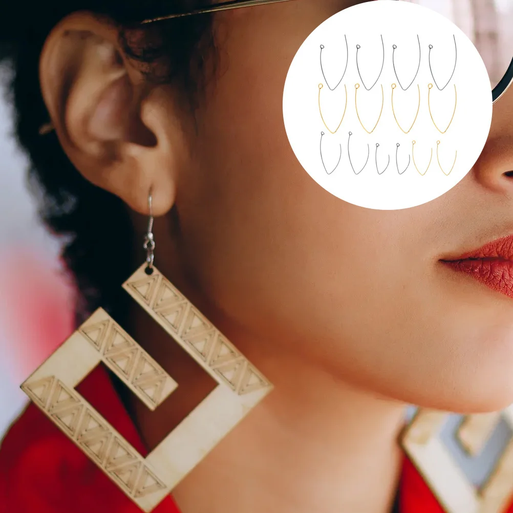 

100 шт. гипоаллергенные V-образные крючки для серег из нержавеющей стали, легкие, для изготовления украшений своими руками