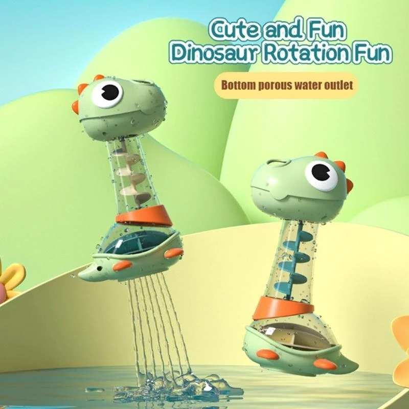 Baby Bath Toy Cartoon Dinosaur Sprinkler con simulazione delle precipitazioni incoraggia l'esplorazione acqua per bambini e