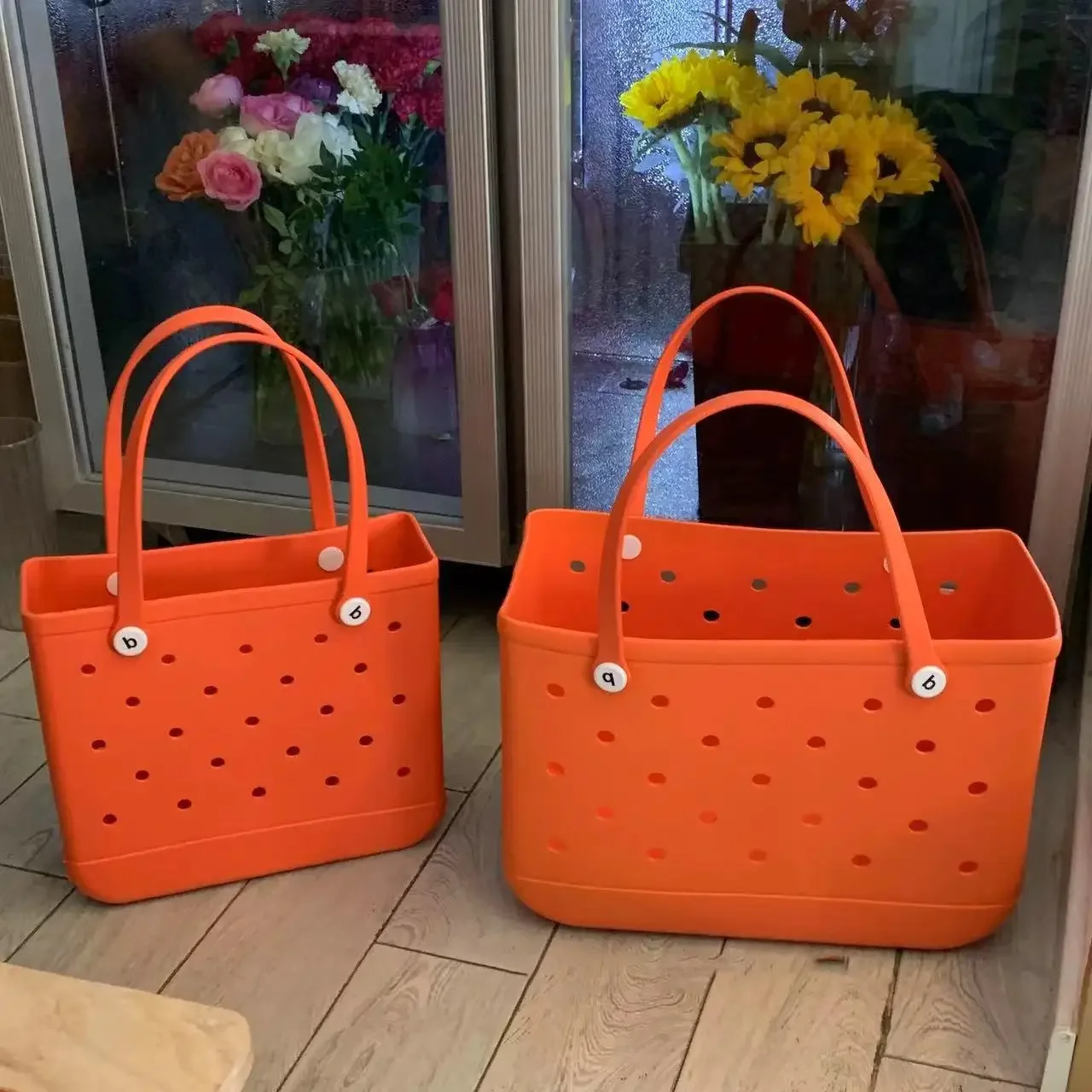 M/L/XL موضة إيفا حقائب الشاطئ مطاط مقاوم للمياه سلات تخزين النساء السفر حقيبة يد للتسوق الكتف بلون حقيبة جيلي