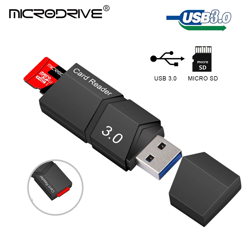 Usb 3.0 / 2.0 플래시 TF 메모리 카드 리더기/마이크로 미니 SD 카드 어댑터/마이크로 카드 SD 카드용 2 인 1 USB 카드 리더기