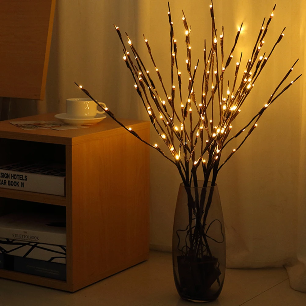 หลอดไฟ LED 20ดวงสำหรับห้องนั่งเล่นไฟการตกแต่ง DIY นางฟ้ากิ่งไม้ pohon buatan ส่องสว่างใน5000