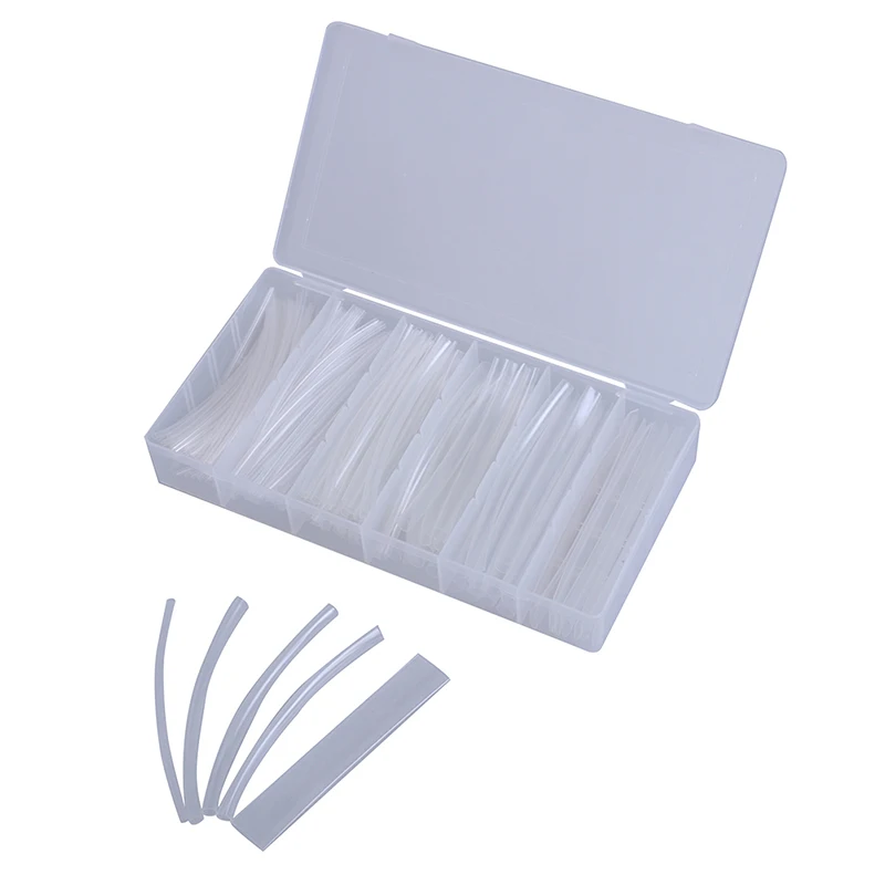 150Pcs Clear 100mm 2:1 Heat Shrink Tubing Polyolefin Transparent Tube Sleeving