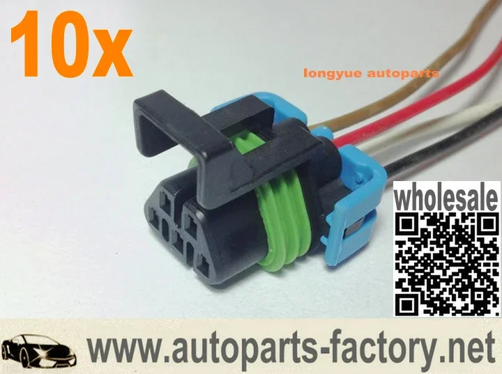 10pcs Oxygen O2 Sensor Female Harness Connector For 05-12 LS2 LS3 LS7 Camaro Corvette