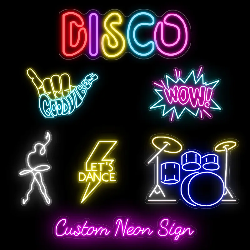 Custom Neon Sign Logo Led Neon Light Sign DJ Music Led Letters Extra Large Party Bar Neon Wedding Birthday Private DropShipping