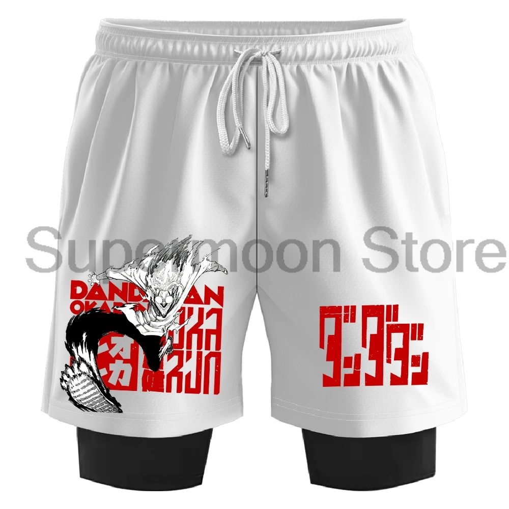 Anime Dandadan Okarun Sweatshorts Japan Manga Women Men's 2 in 1 Running Shorts Basketball Pants Harajuku Outdoor Sportwear