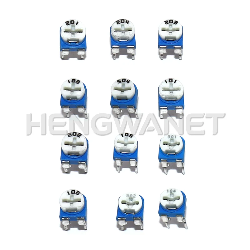 65PCS Trimming Potentiometer RM-065 Top Adjustment 100R-1M RM065 WH06-2 Variable Resistors Assorted Kit 13Type*5pcs New