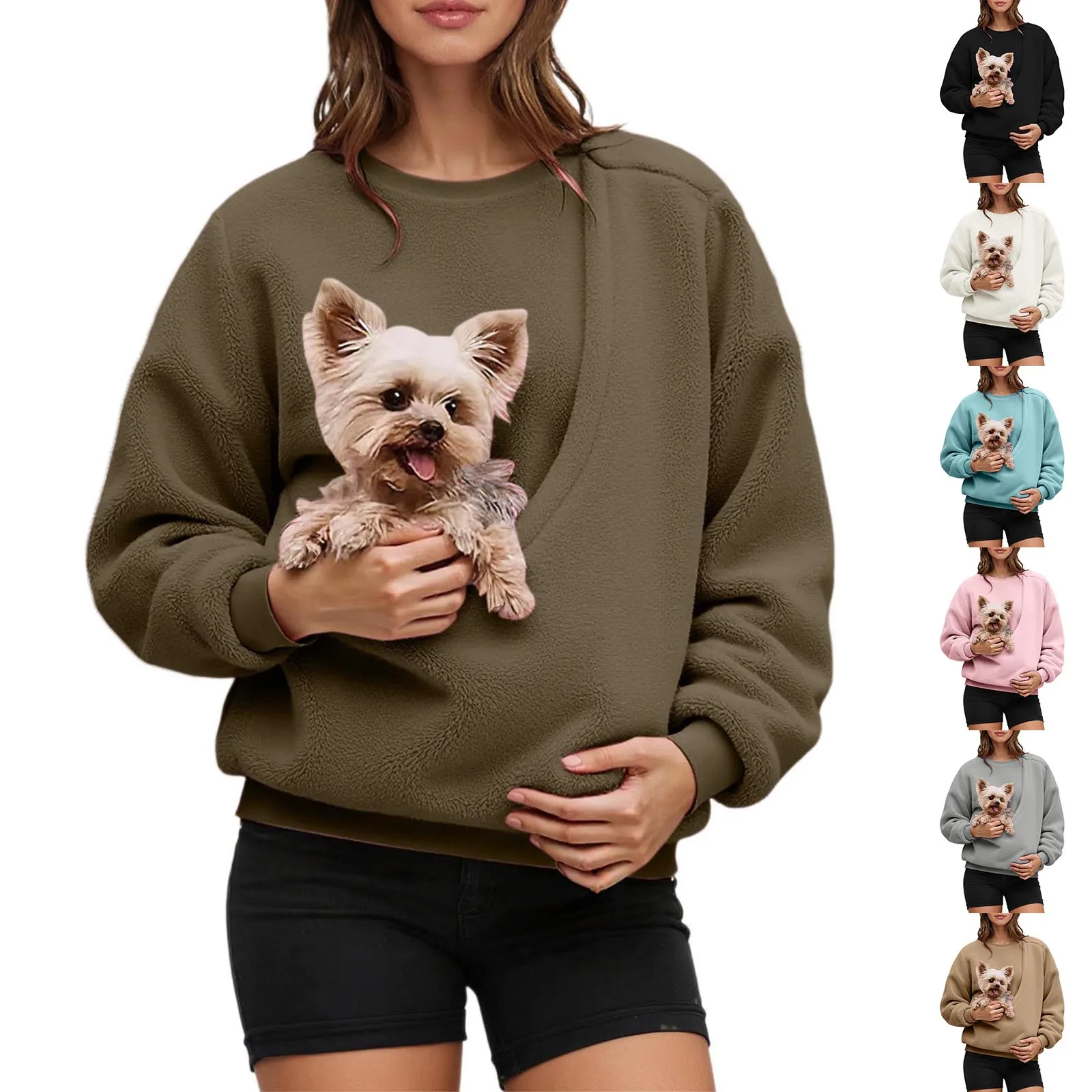 

Pet Hoodie Pocket Style Plush Cat Lovers Hoodie Loose Fitting Hooded Sweatshirt Men And Women Animal Hoodie Sweatshirt Top