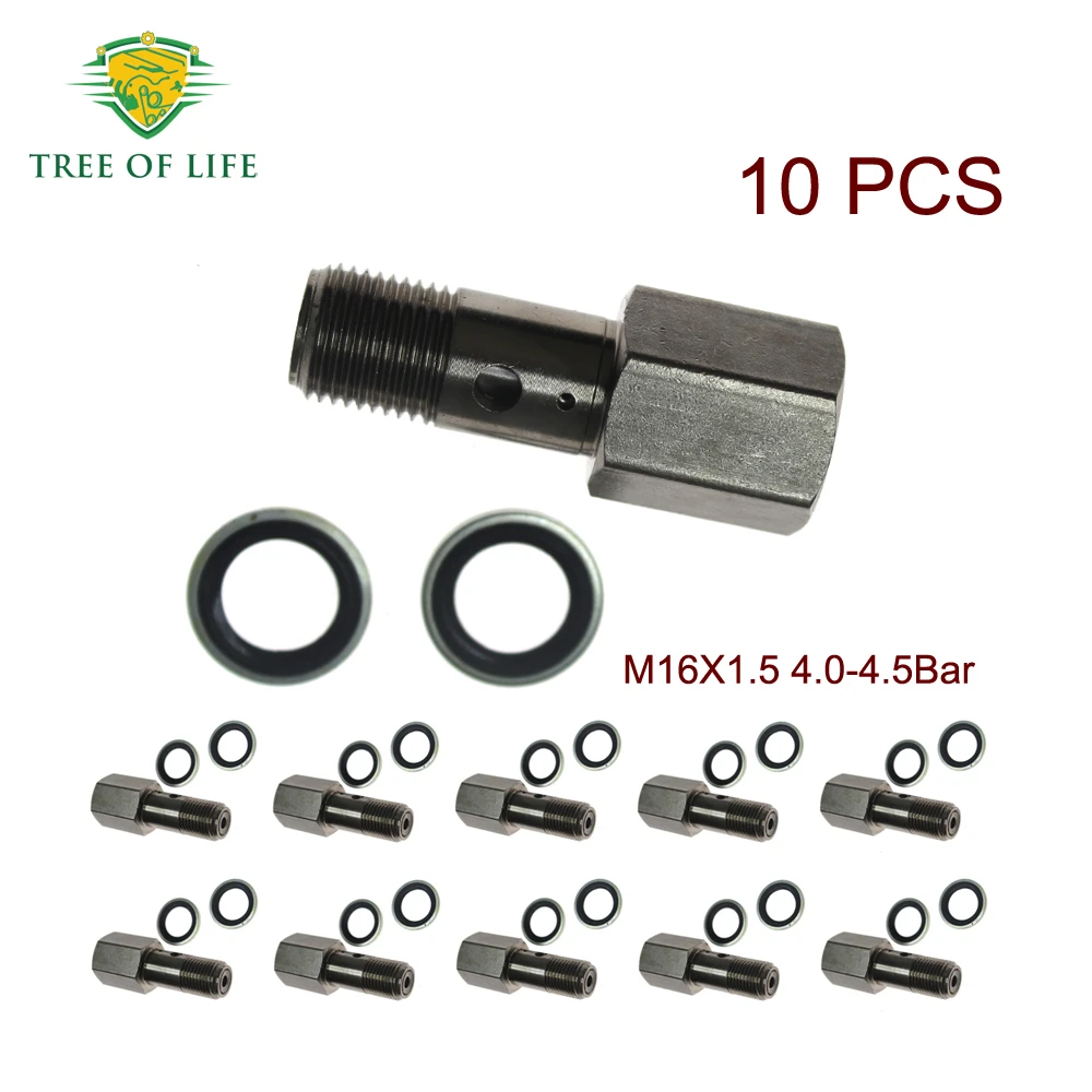 

10PCS Truck M16X1.5 4.8Bar Fuel Overflow Valve 20450468 For VOLVO FH FH16 FM9 FM B9 RENAULT 4.0-4.5Bar Construction Equipment