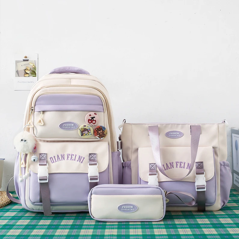 Junior High School Girls Primary School Students Backpack Large Capacity College Style High Value Girl Cute Versatile Schoolbag