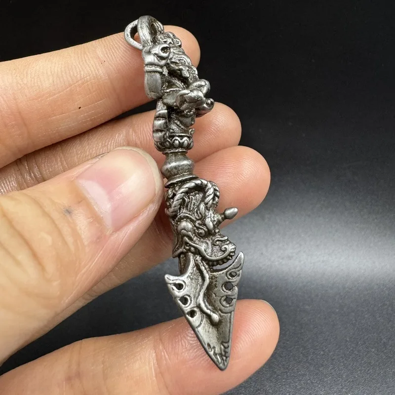 Elephant-nosed God of Wealth, Vajra scepter, demon-suppressing pestle, Tibetan ethnic style vintage pendant, gift, craft item