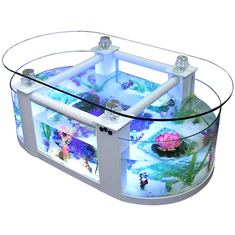 Custom Sizes Big Acrylic Aquarium Home And Office Landscaping New Design High Quality Fish Tank Aquarium Table For Living Room