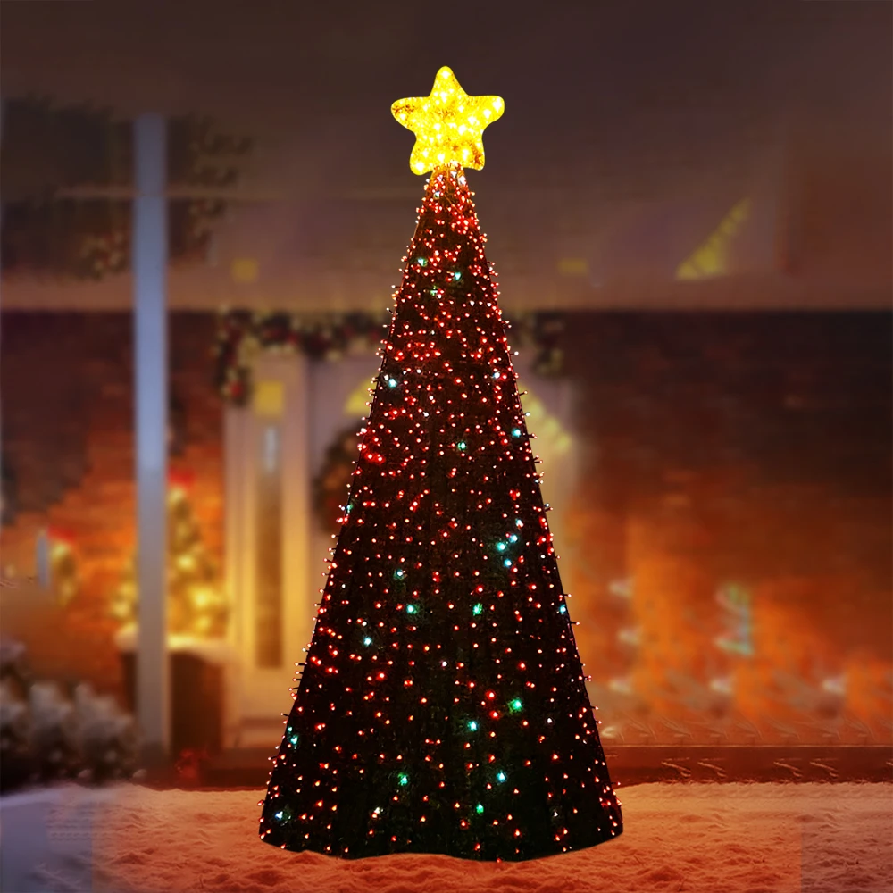

Ledemo Ledemo Outdoor Artificial New Smart Multicolor Modern Luxury Pink Christmas Tree With 9ft 8ft Led Lights and Decoration