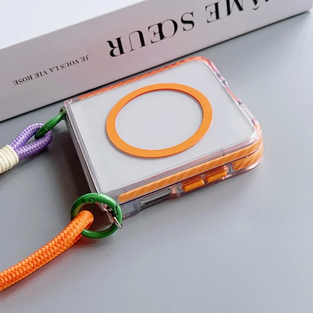 Magsafe Magnetisches Crossbody-Lanyard-Handyhülle für Samsung Galaxy Z Flip 8 7 fe 6 5 4 3 Flip7 Flip8 Flip7 Transparente Hülle – Detail 8