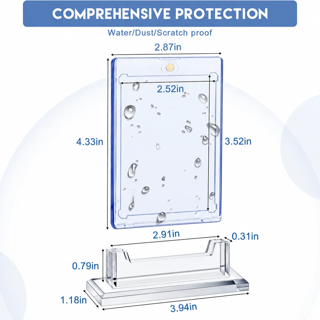 2PCS 4pcs 12pcs agnetic Cards Holder for Trading Card Support Set Arcylic Triangle Card Display Stand Waterproof Transparent Pro