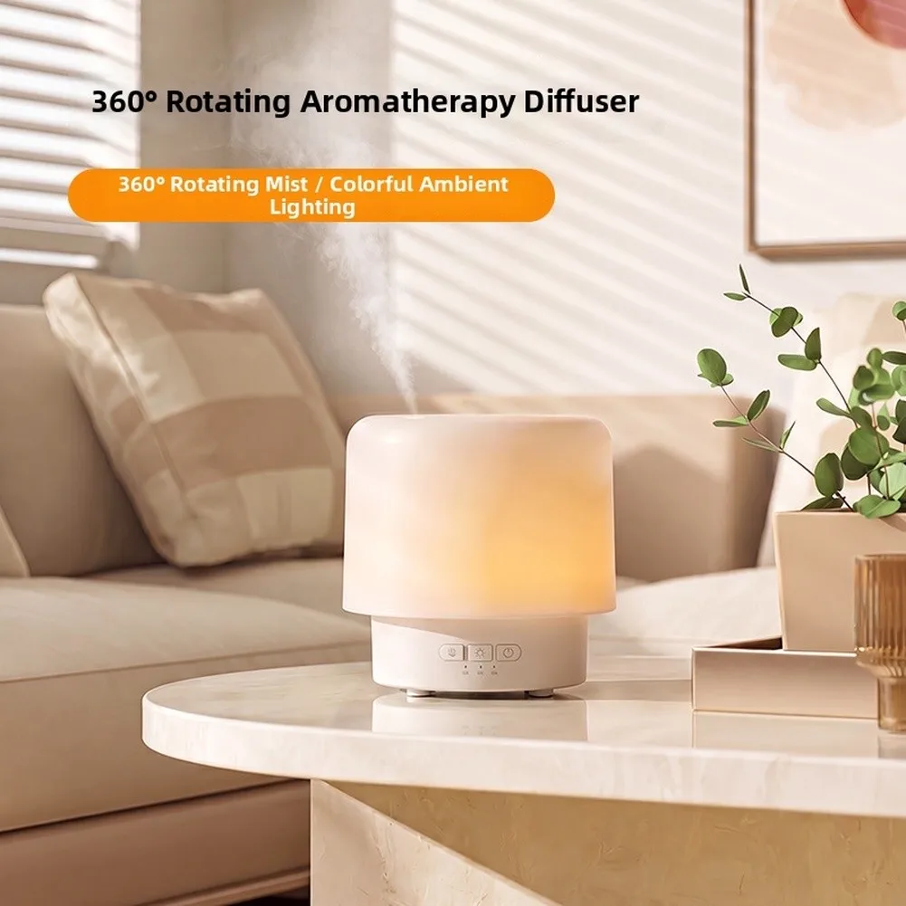 Rotating Aroma Diffuser USB With 7-Color Ambient Light & Humidifier, 300ml Water Tank Timer For Home Office