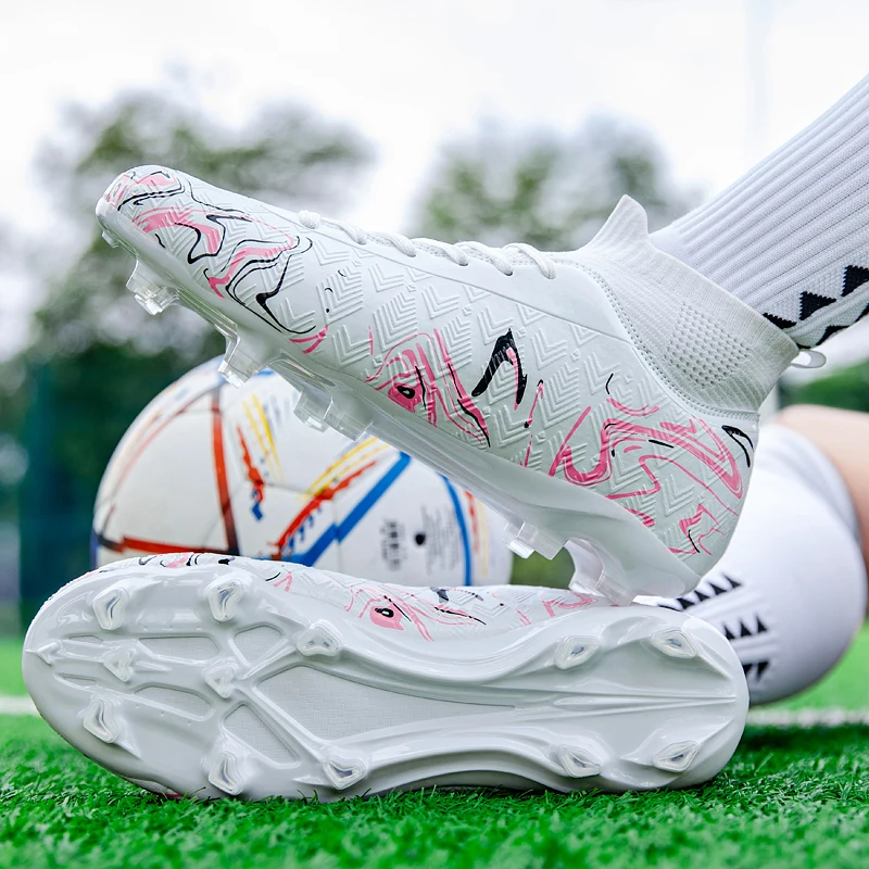 Summer Hot Sale Outdoor Unisex Professional Wear-Resistant Training Soccer Shoes Long and Short Spikes Sports Shoes Suitable for